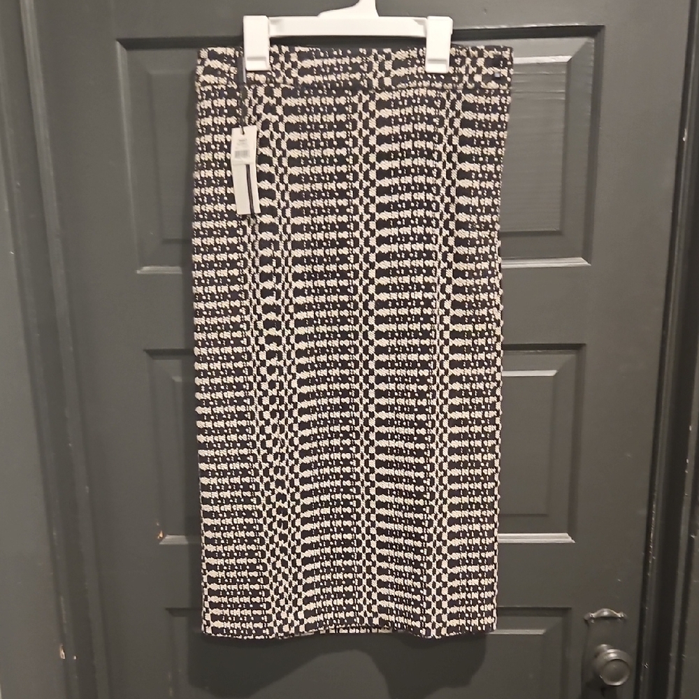 Tracy Reese Black/Ecru Pencil Skirt  NWT